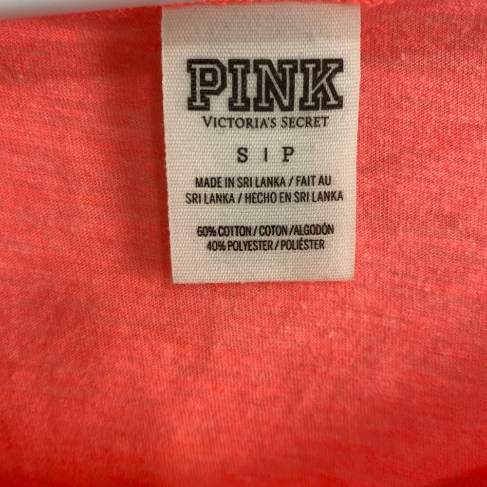 PINK Victoria's Secret Neon Pink Tie-Front Tank - Picture 4 of 4